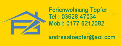 Ferienwohnungen in Arnstadt - Frau Töpfer heisst Sie herzlich willkommen !